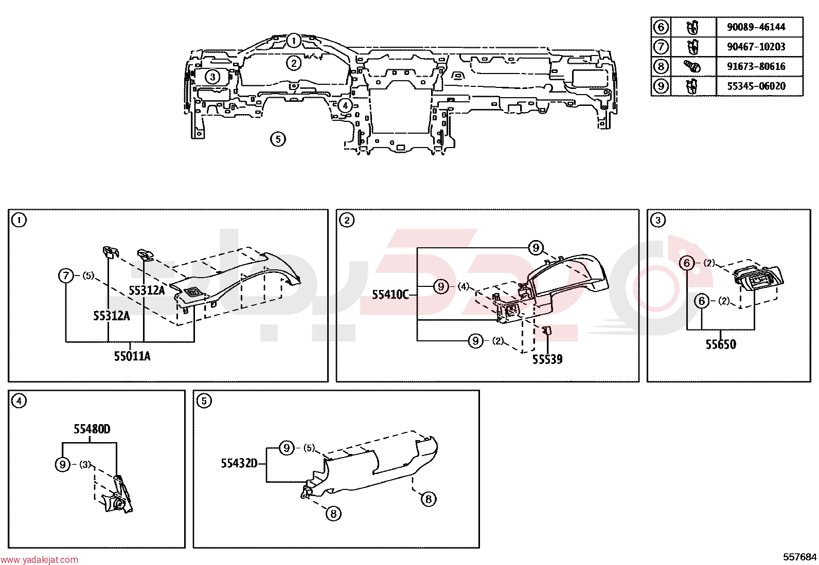 REGISTER ASSY, INSTRUMENT PANEL, NO.1 | 5565006201C2